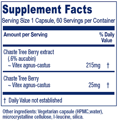 CHASTE TREE BERRY 60 COUNT