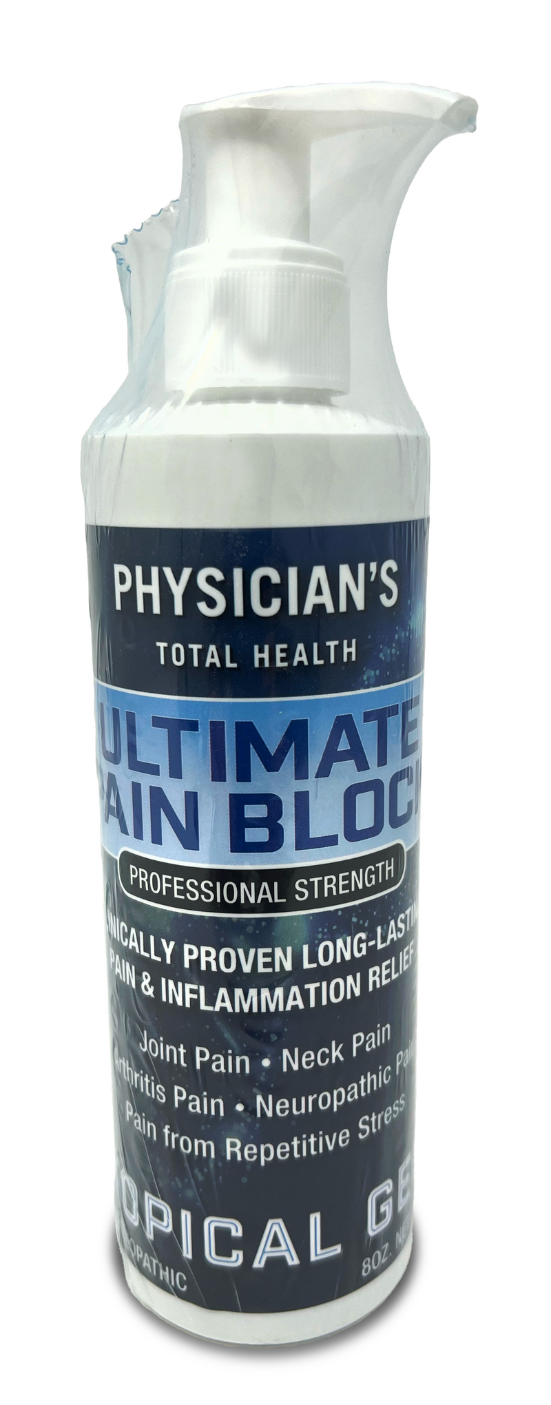 PHYSICIAN'S TOTAL HEALTH 8OZ ULTIMATE PAIN BLOCK TOPICAL GEL