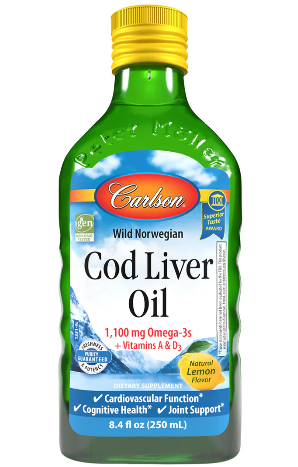 CARLSON COD LIVER OIL LEMON 16 OZ