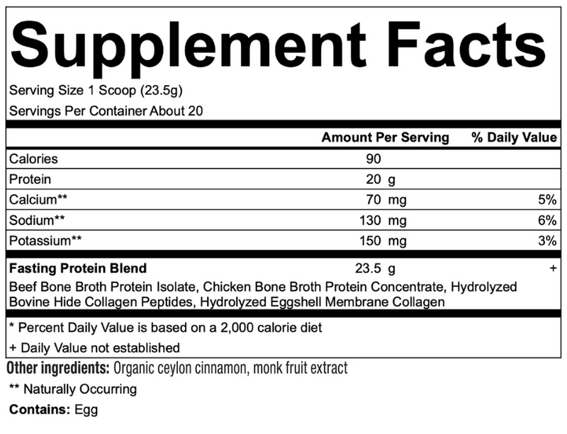 KHS FASTING FORMULA  PEPTIDE POWDER PROTEINS 16.5OZ