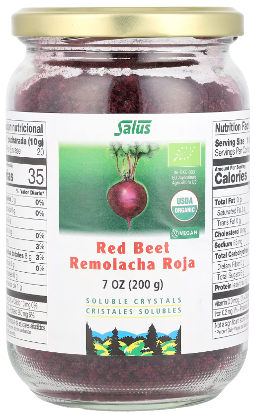 SALUS RED BEET CRYSTAL ORGANICS 7OZ