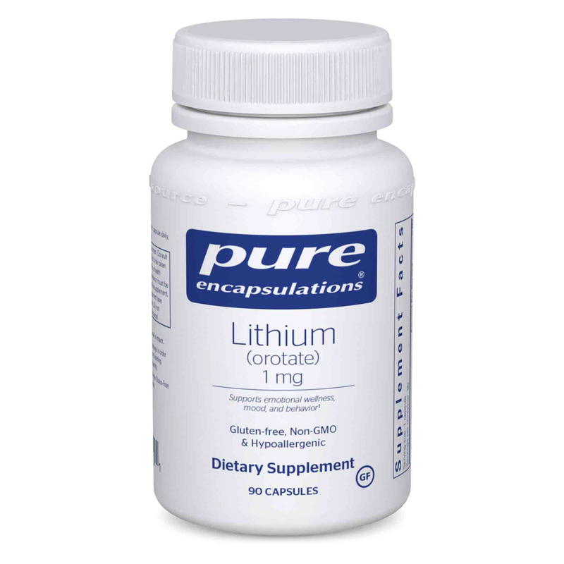 PURE ENCAPSULATIONS LITHIUM 1MG 90 CAPSULES