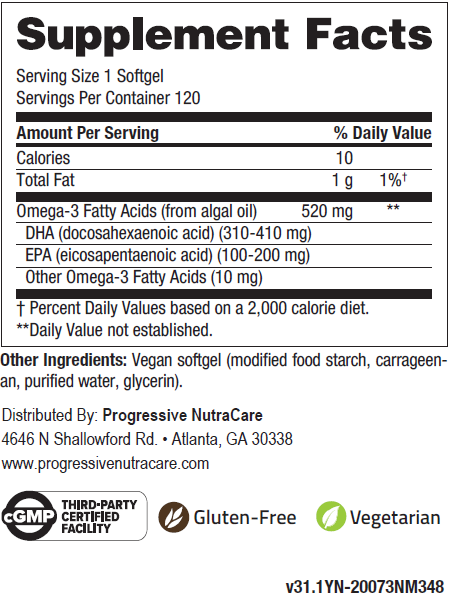 PURE OMEGA VEGAN 120 SOFTGELS