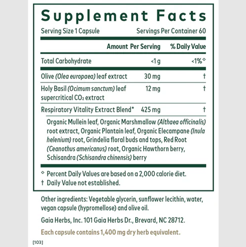 DAILY LUNG FORMULA 60 LIQUID CAPS