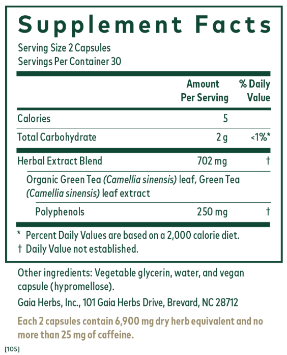 GREEN TEA 60 CAPSULES