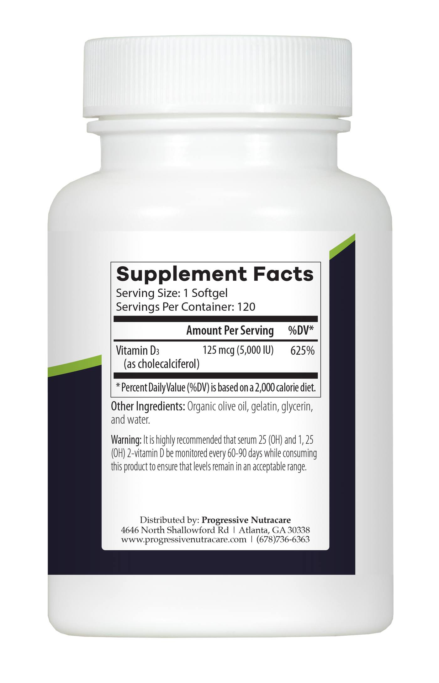 VITAMIN D3 5000 120 SOFTGELS – Progressive Nutracare