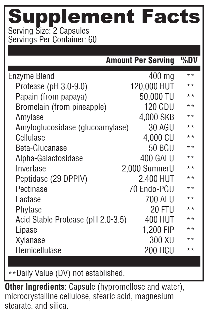 XYMOZYME 120 CAPSULES