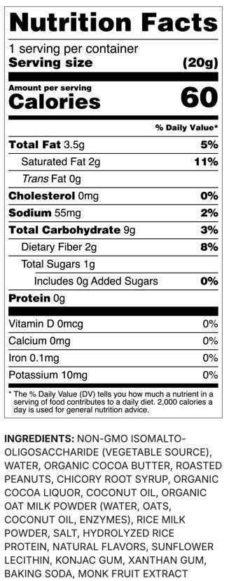 WHIMS Oat Milk Chocolate Peanut Nougat Bar - Pouch