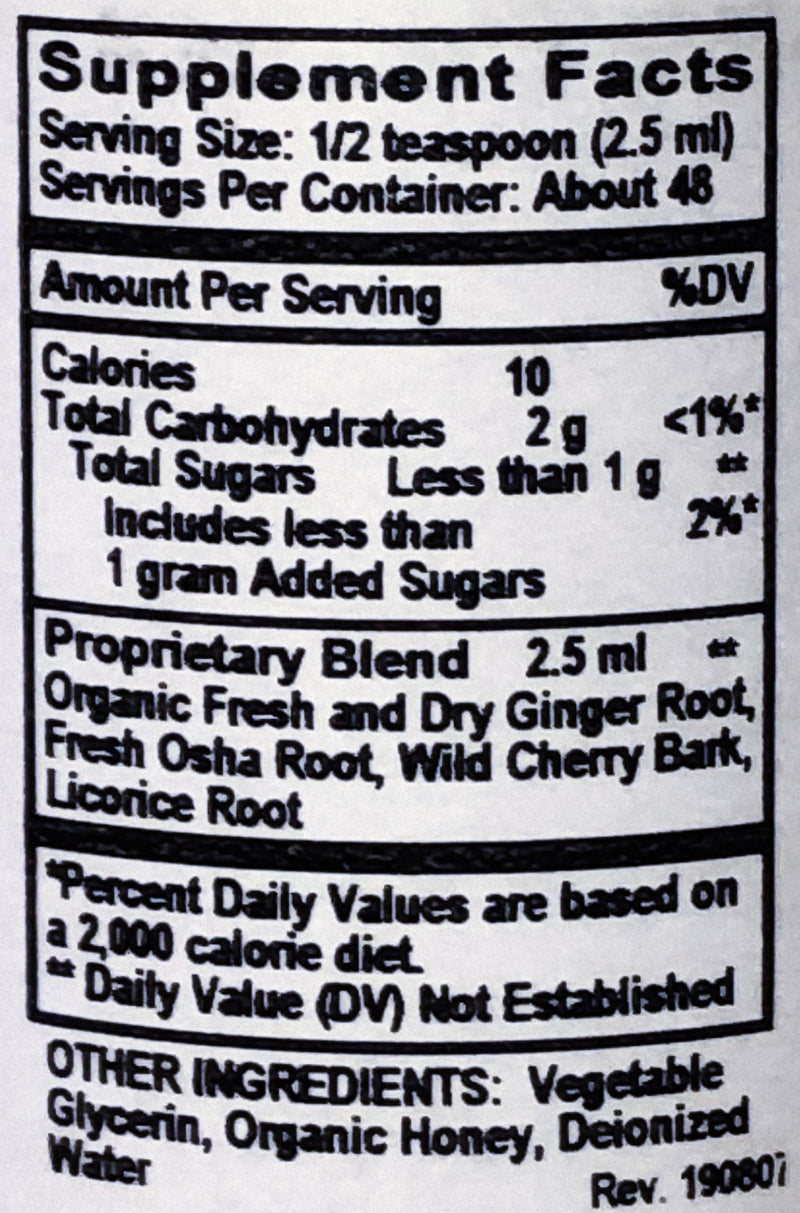 GINGER ZINGER BRONCHIAL SYRUP